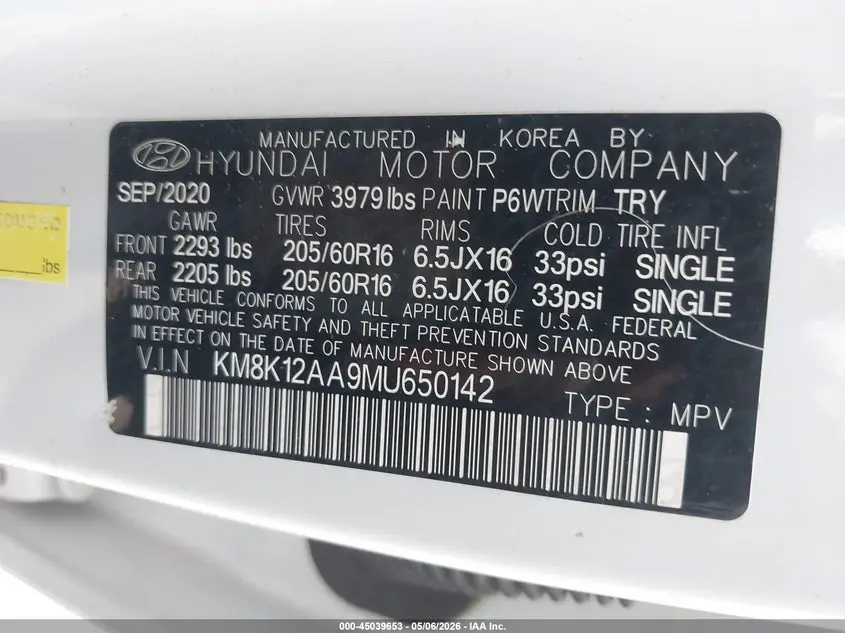 2021 HYUNDAI KONA SE