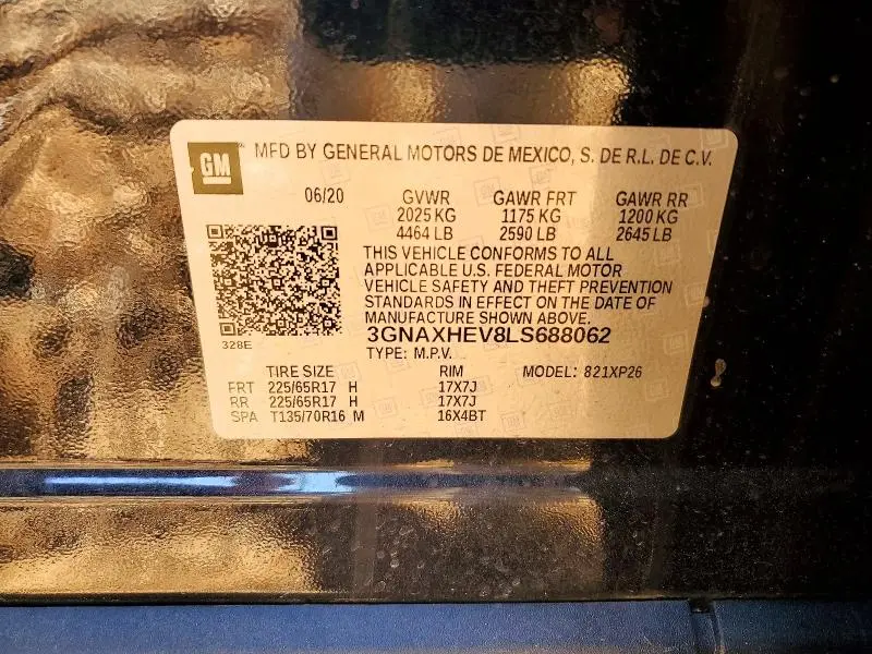 2020 CHEVROLET EQUINOX LS  