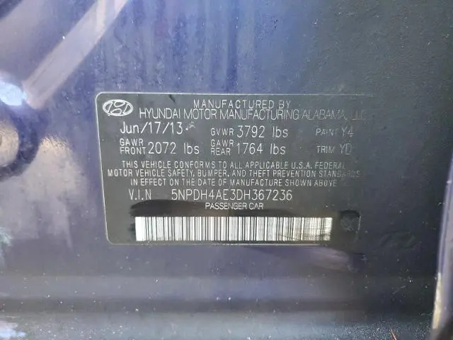 2013 HYUNDAI ELANTRA GLS  