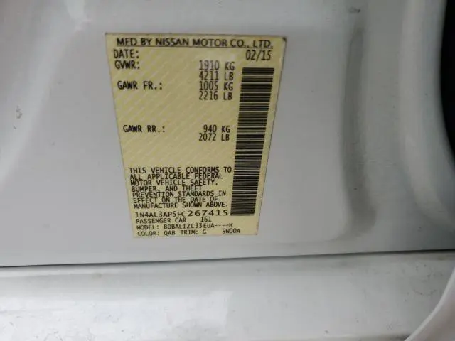 2015 NISSAN ALTIMA 2.5  