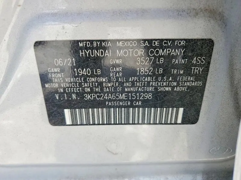 2021 HYUNDAI ACCENT SE  