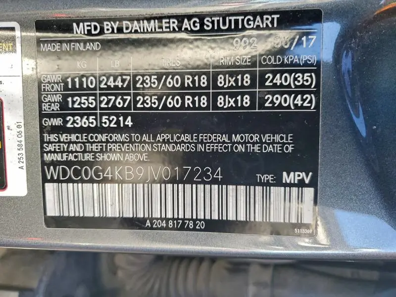 2018 MERCEDES-BENZ GLC 300 4MATIC  