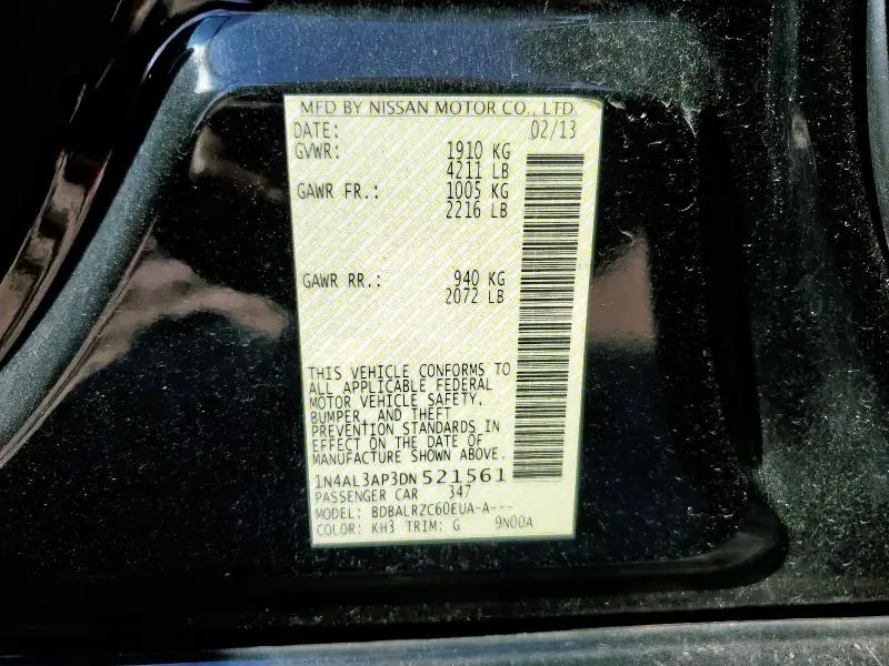 2013 NISSAN ALTIMA 2.5  