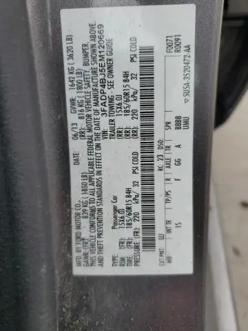 2014 FORD FIESTA SE  