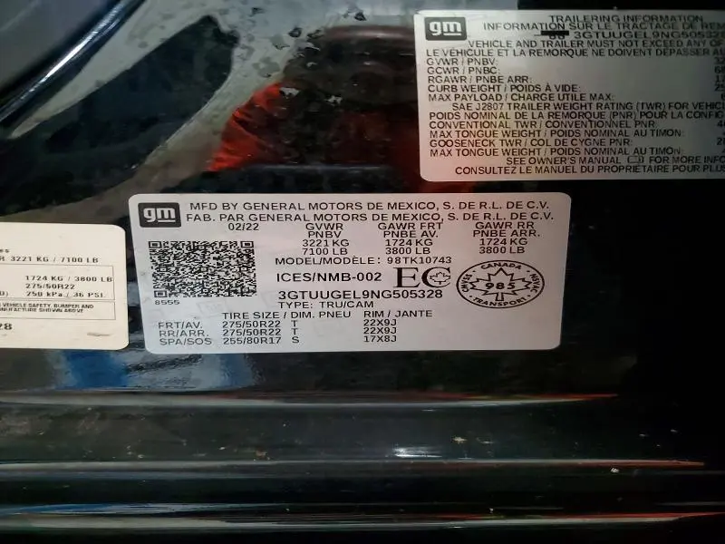 2022 GMC SIERRA K1500 DENALI  