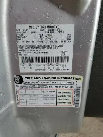 2010 FORD F150 SUPERCREW  