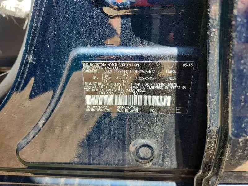 2018 TOYOTA RAV4 XLE  