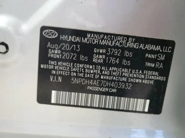 2013 HYUNDAI ELANTRA GLS  