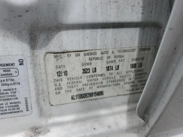 2011 CHEVROLET AVEO LS  