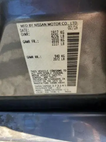 2016 NISSAN ALTIMA 2.5  