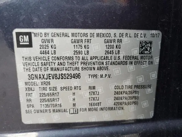2018 CHEVROLET EQUINOX LT  