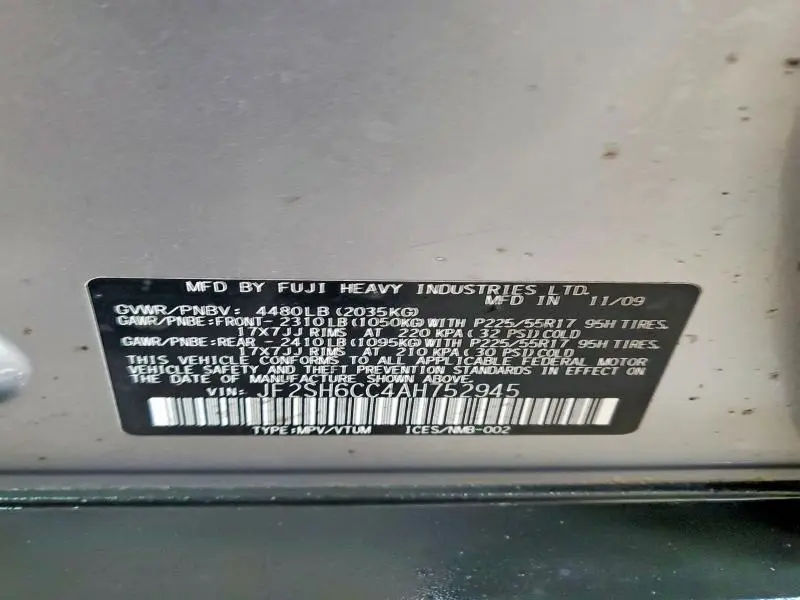 2010 SUBARU FORESTER 2.5X PREMIUM  