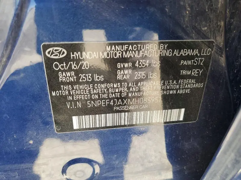 2021 HYUNDAI SONATA SEL  