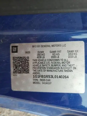 2020 CHEVROLET CAMARO LS  