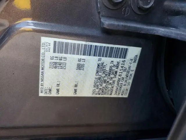 2013 NISSAN MAXIMA S  