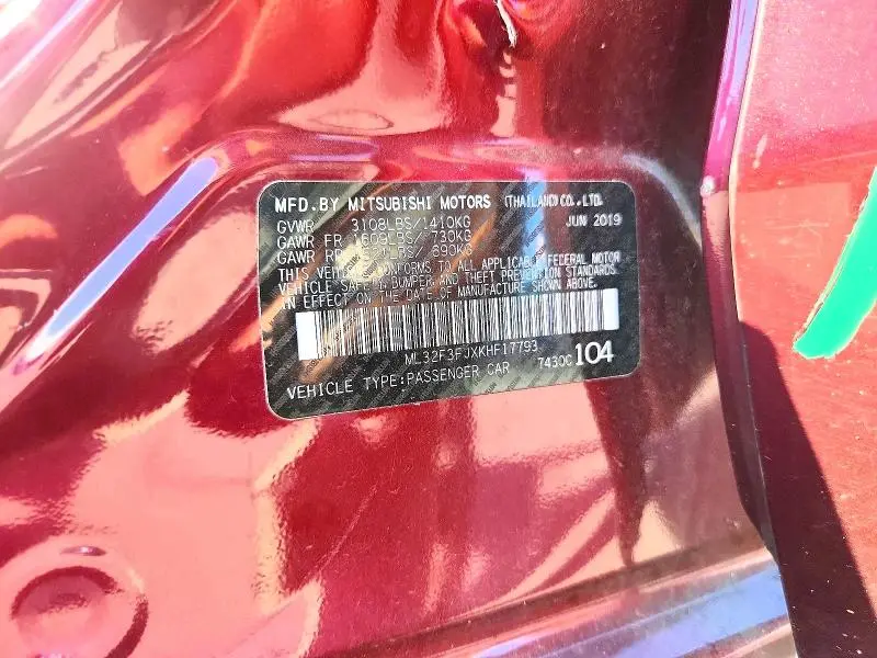 2019 MITSUBISHI MIRAGE G4 ES  