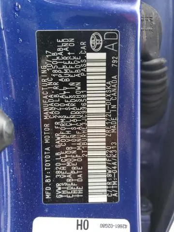 2018 TOYOTA COROLLA L  
