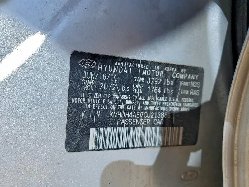 2012 HYUNDAI ELANTRA GLS  