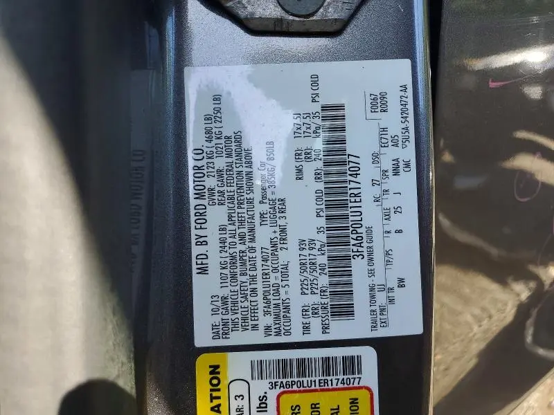 2014 FORD FUSION SE HYBRID  