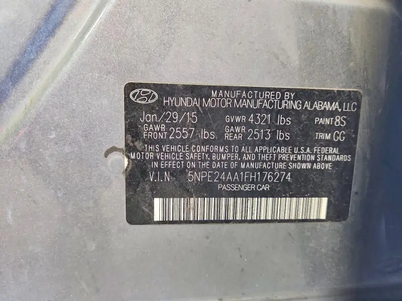2015 HYUNDAI SONATA ECO  