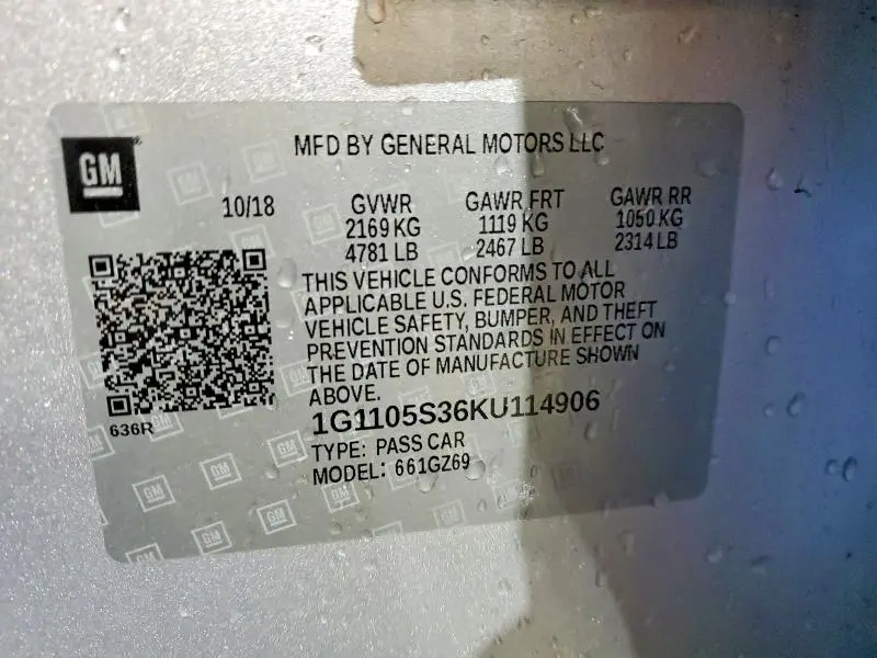 2019 CHEVROLET IMPALA PREMIER  