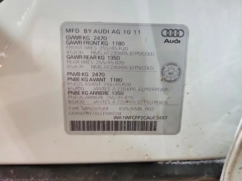 2012 AUDI Q5 PRESTIGE  