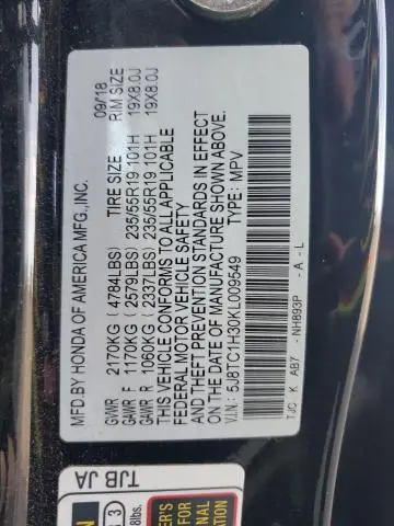 2019 ACURA RDX   