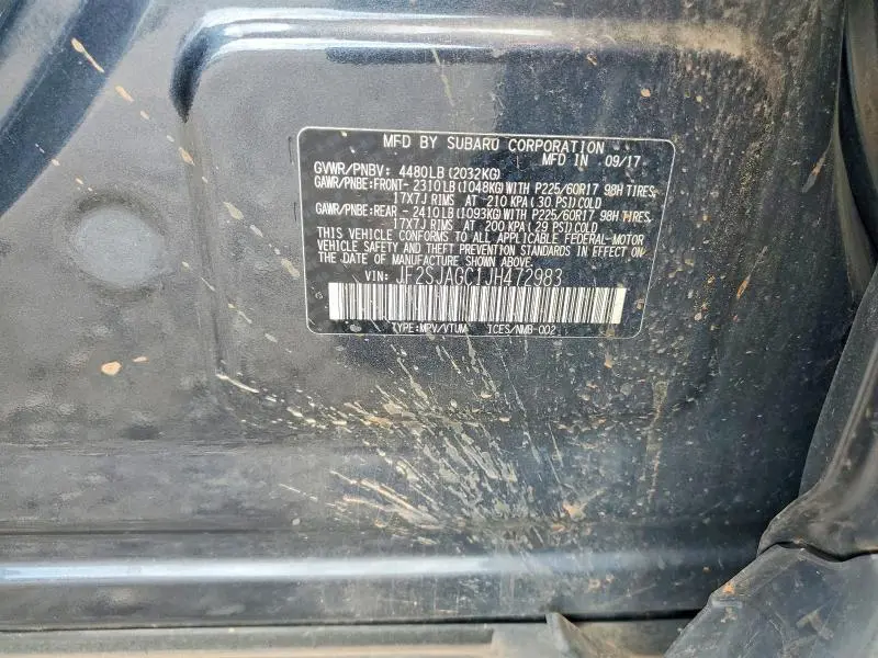 2018 SUBARU FORESTER 2.5I PREMIUM  