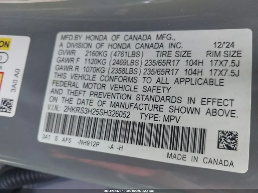2025 HONDA CR-V LX 2WD