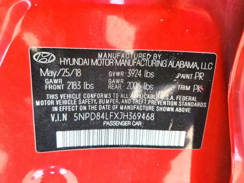 2018 HYUNDAI ELANTRA VALUE EDITION  
