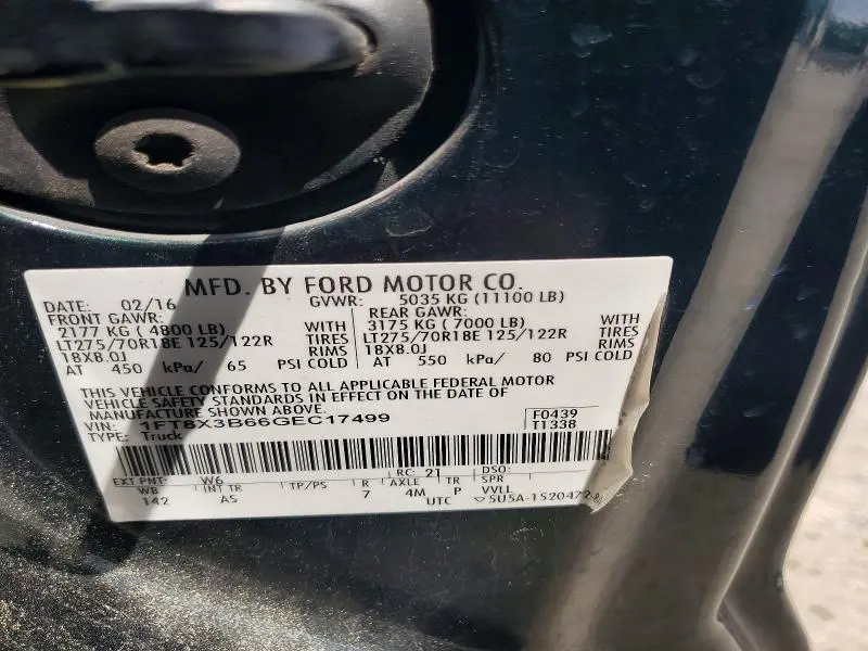 2016 FORD F350 SUPER DUTY  