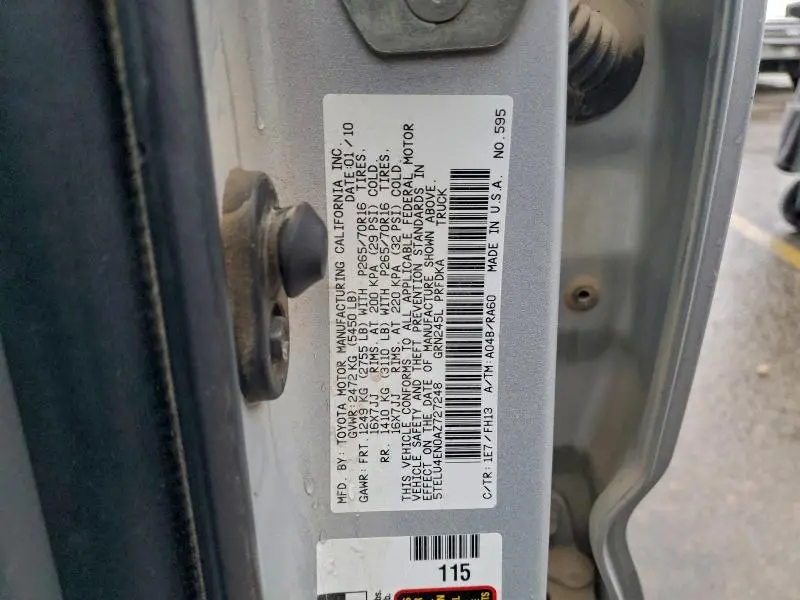 2010 TOYOTA TACOMA DOUBLE CAB  