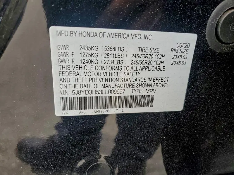 2020 ACURA MDX TECHNOLOGY  