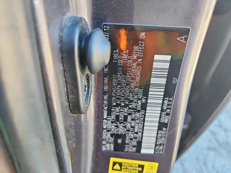 2012 TOYOTA HIGHLANDER BASE  