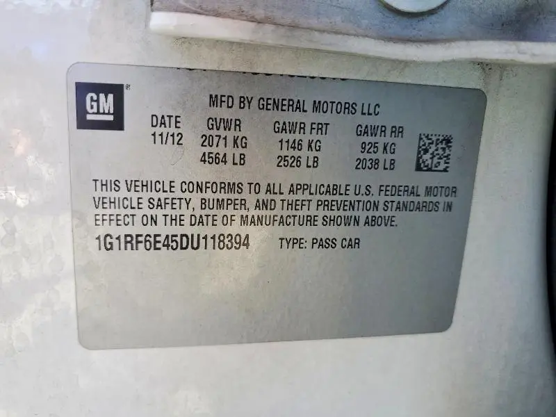 2013 CHEVROLET VOLT   