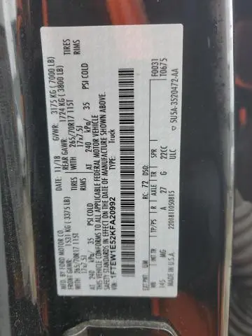 2019 FORD F150 SUPERCREW