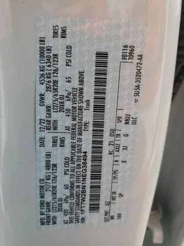 2022 FORD F250 SUPER DUTY  