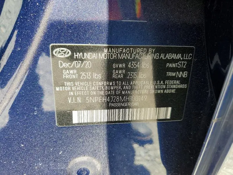 2021 HYUNDAI SONATA LIMITED  