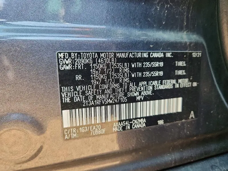 2021 TOYOTA RAV4 XLE PREMIUM  