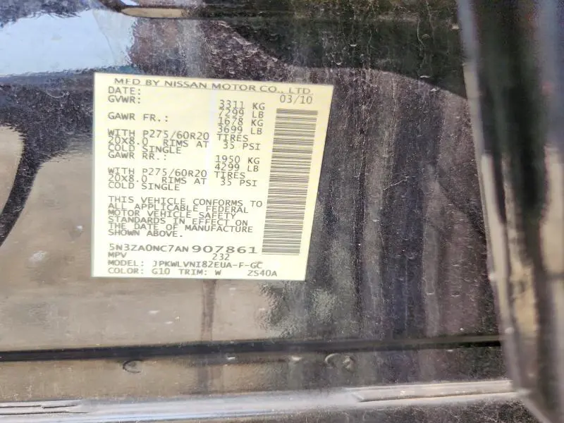 2010 INFINITI QX56 BASE  