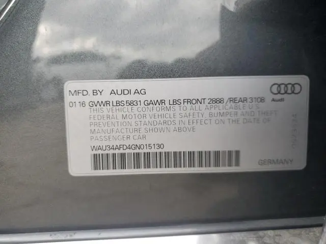 2016 AUDI A8 L QUATTRO  