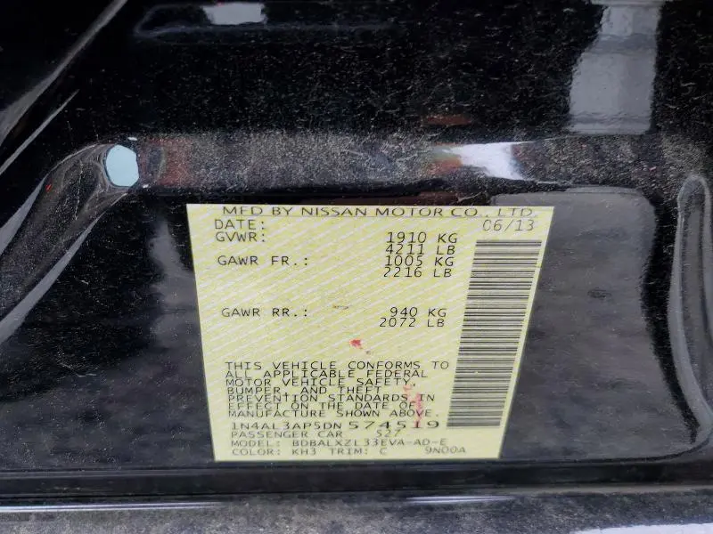 2013 NISSAN ALTIMA 2.5  