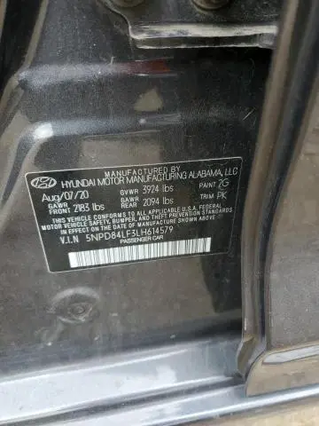 2020 HYUNDAI ELANTRA SEL  