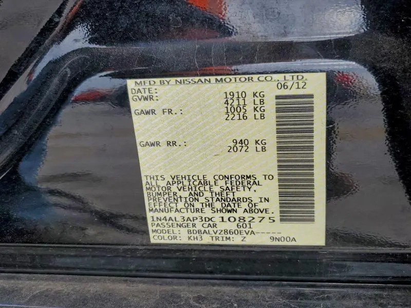 2013 NISSAN ALTIMA 2.5  