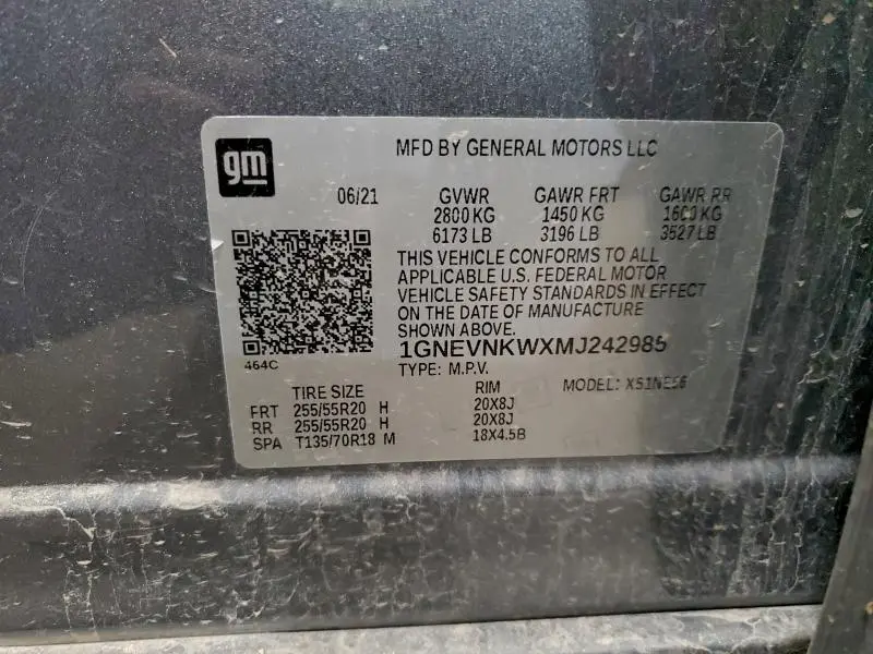 2021 CHEVROLET TRAVERSE HIGH COUNTRY  