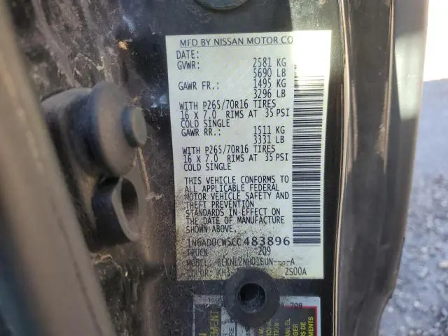 2012 NISSAN FRONTIER SV  