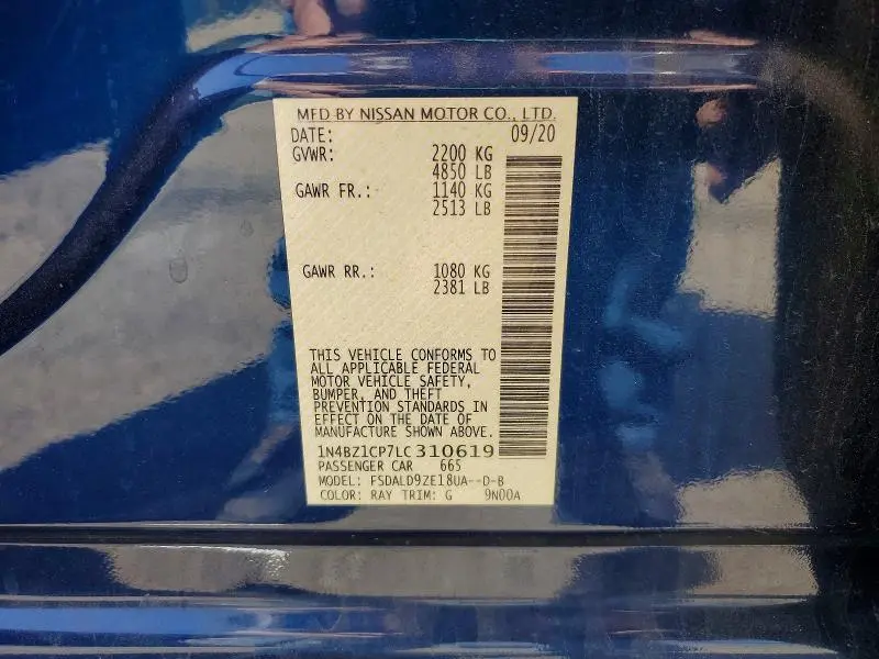 2020 NISSAN LEAF SV PLUS  