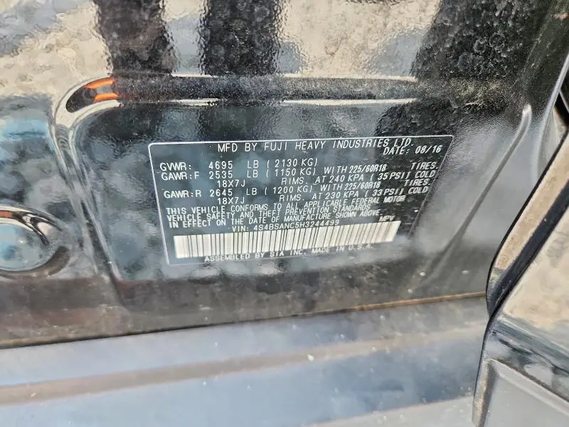 2017 SUBARU OUTBACK 2.5I LIMITED  