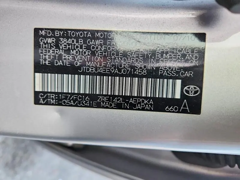 2010 TOYOTA COROLLA LE  