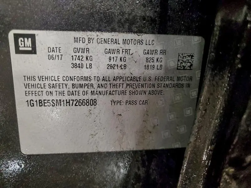 2017 CHEVROLET CRUZE LT  